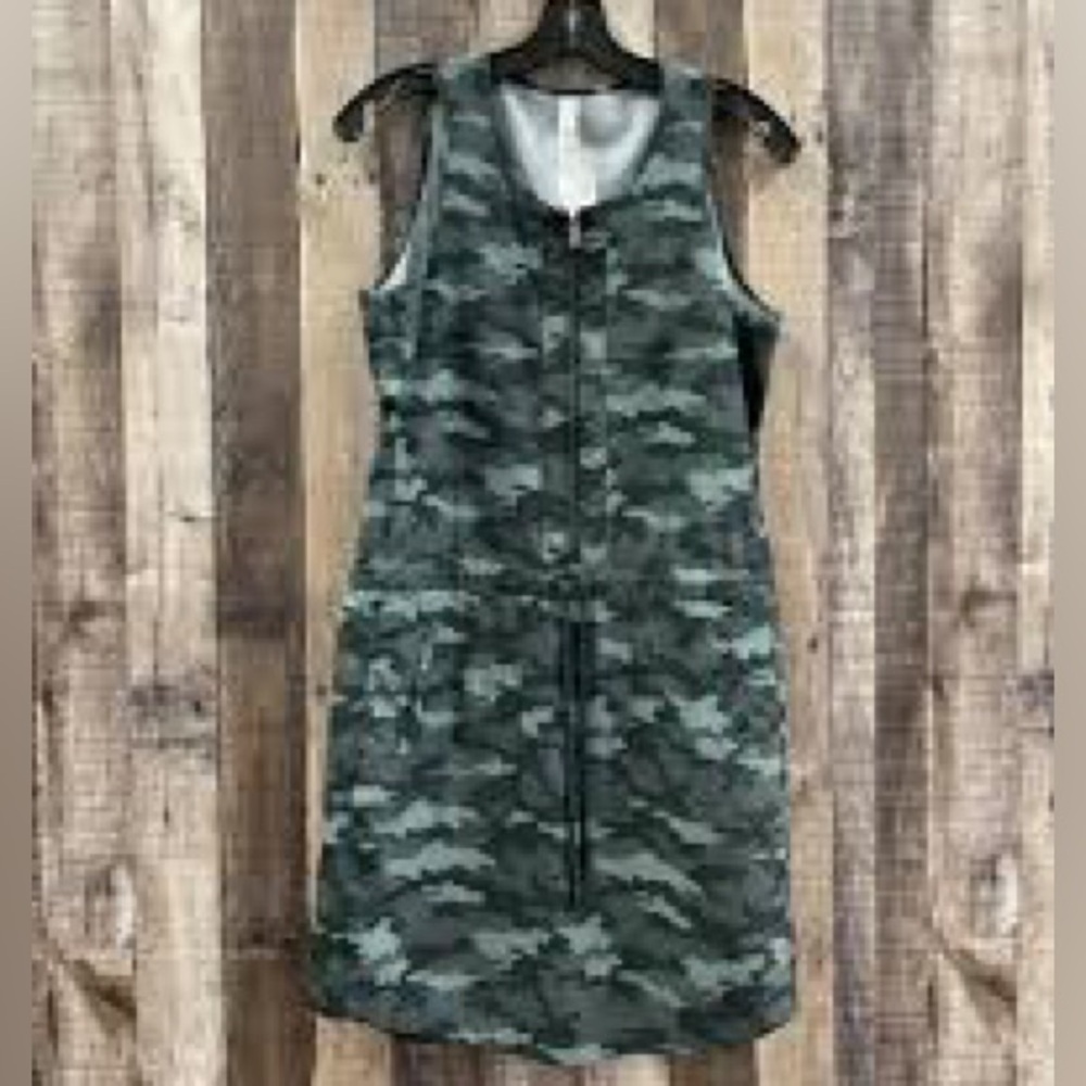 NBW,Kyodan,Sleeveless-Upper, Camouflage Drawstring-Waist Skort Dress,Size Small - Picture 4 of 12